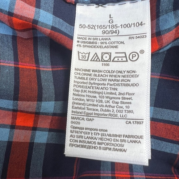 GAP Men's button down plaid shirt Size L - Picture 7 of 7